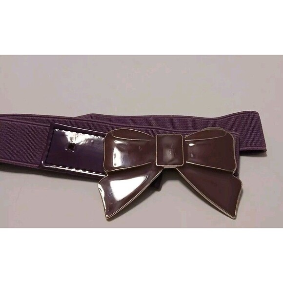 Purple Bow Metal Buckle Belt Size Medium - Picture 1 of 9